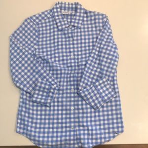 Light blue checkered flannel